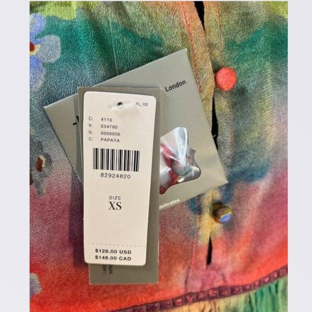 Bl-nk Miranda Peasant Blouse in Papaya from Anthropologie - Size XS - NWT - Picture 9 of 9